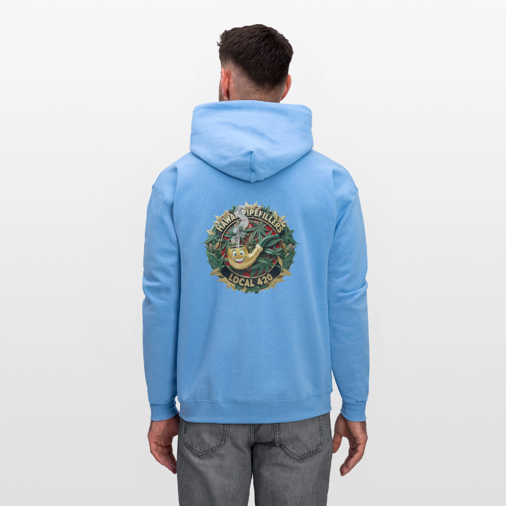 HAWAII PIPEFILLERS LOCAL 420 F/B DESIGN Men's Hoodie - carolina blue