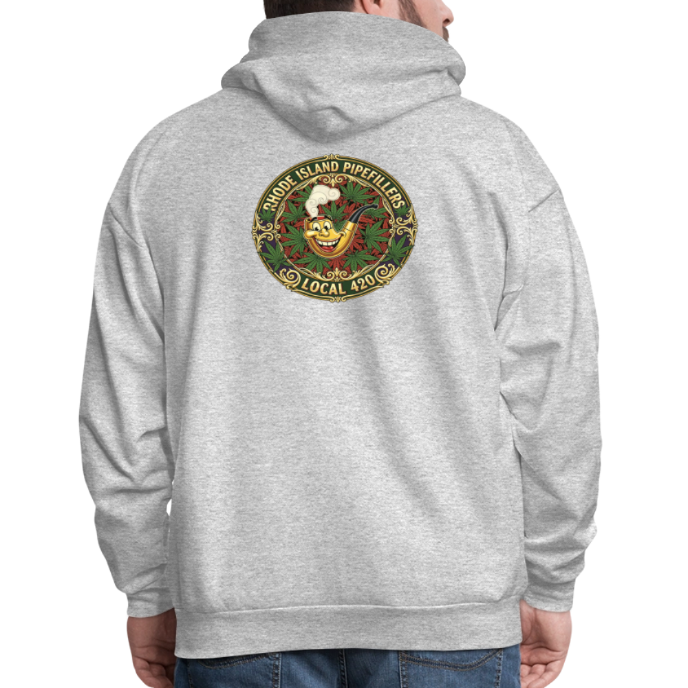 TEXAS PIPEFILLERS LOCAL 420 F/B DESIGN Men's Hoodie - heather gray
