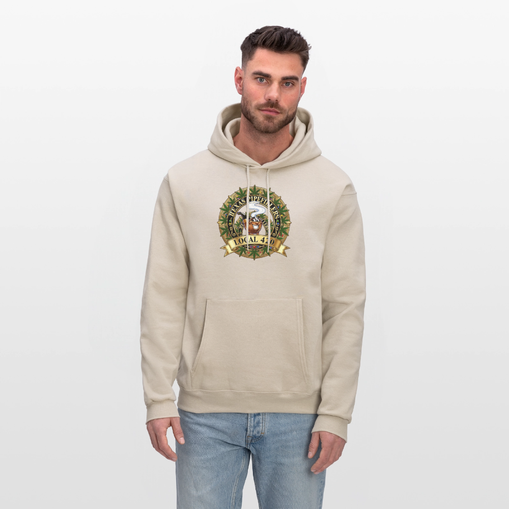 TEXAS PIPEFILLERS LOCAL 420 F/B DESIGN Men's Hoodie - Sand