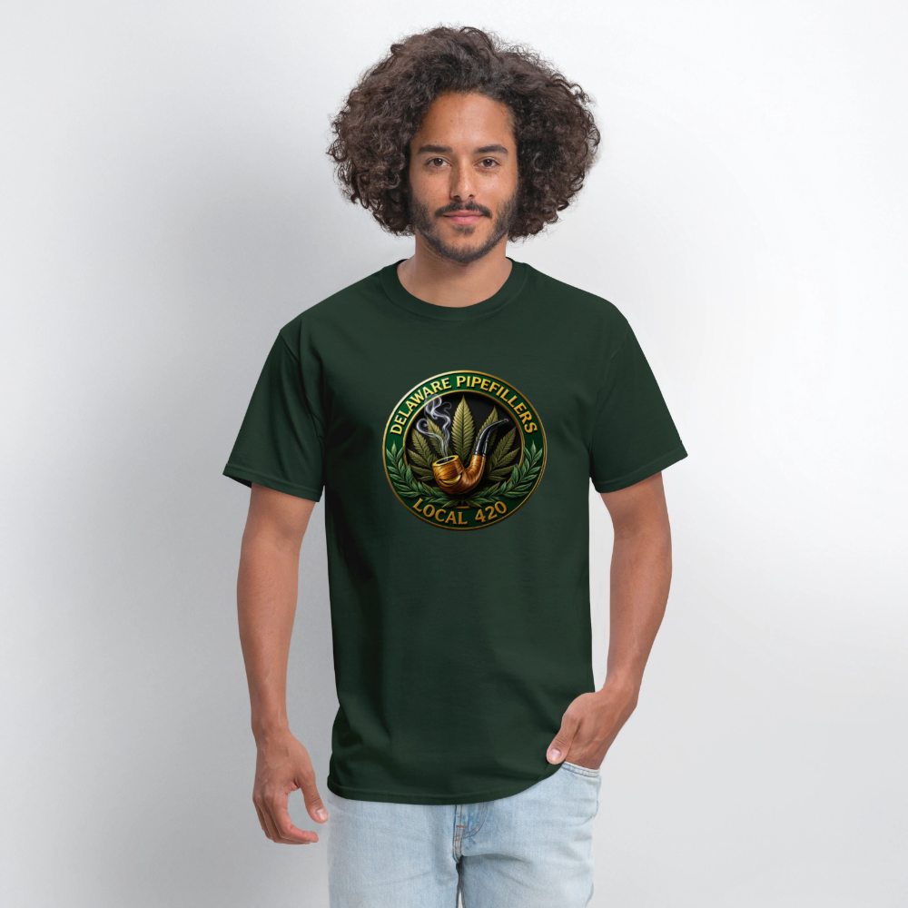 DELAWARE  PIPEFILLERS LOCAL 420 F/B DESIGN Men's T-Shirt - forest green