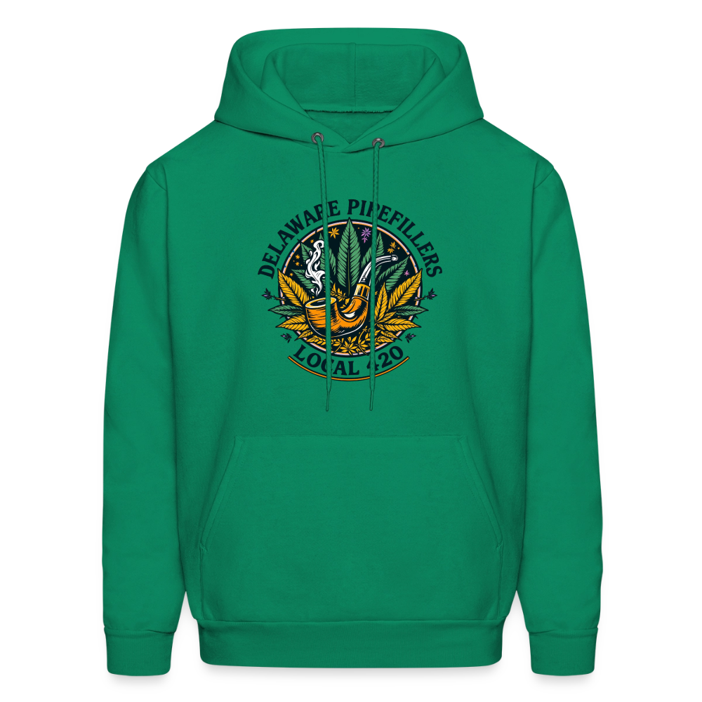 DELAWARE PIPEFILLERS LOCAL 420 Men's Hoodie - kelly green
