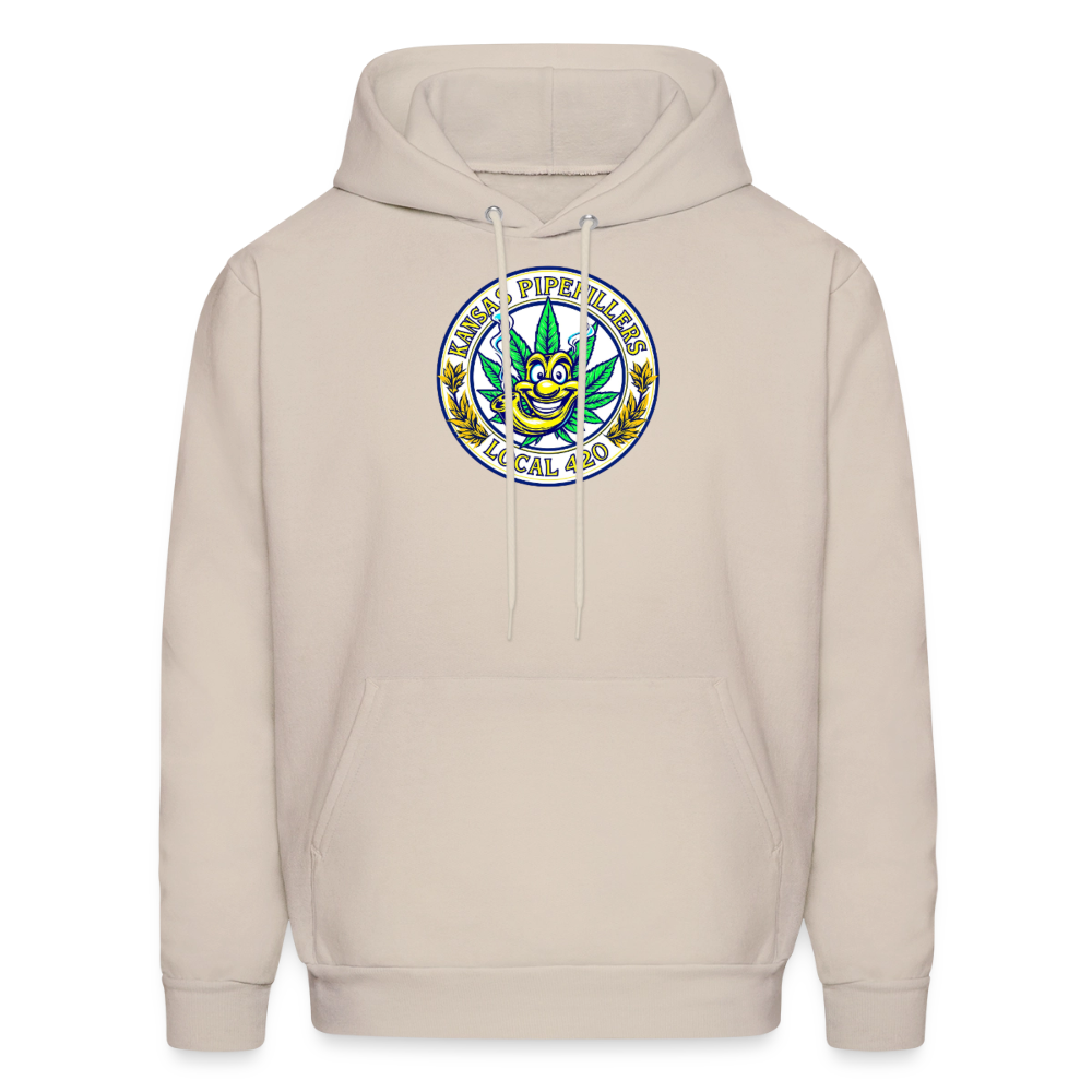 KANSAS PIPEFILLERS LOCAL 420 F/B DESIGNS  Men's Hoodie - Sand