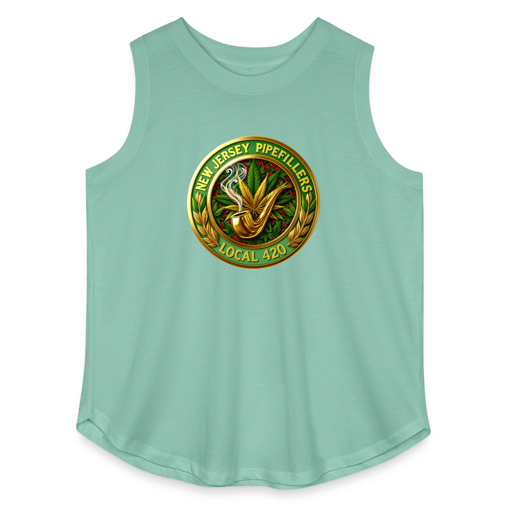 NEW JERSEY PIPEFILLERS LOCAL 420 Women's Curvy Relaxed Tank Top - saltwater