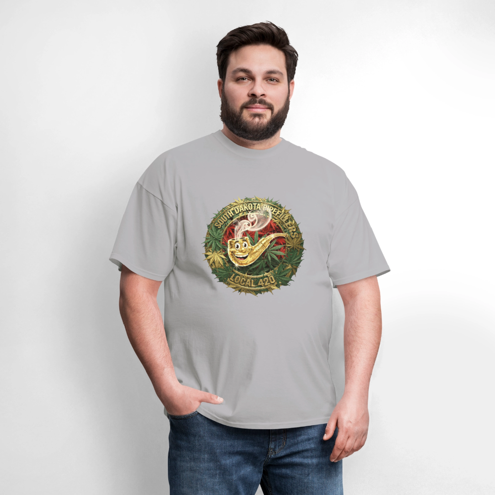 SOUTH DAKOTA PIPEFILLERS LOCAL 420  F/B DESIGN Men's T-Shirt - rock