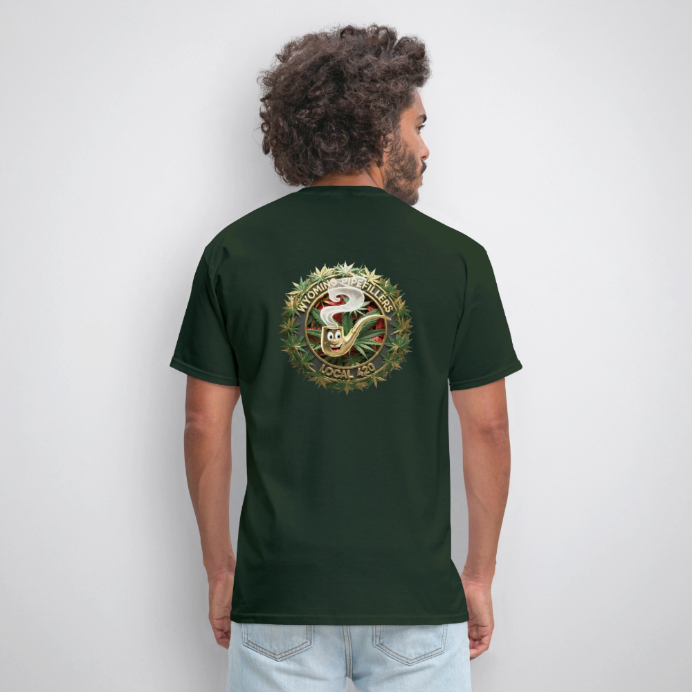 WYOMING PIPEFILLERS LOCAL 420 F/B DESIGN Men's Hoodie - forest green