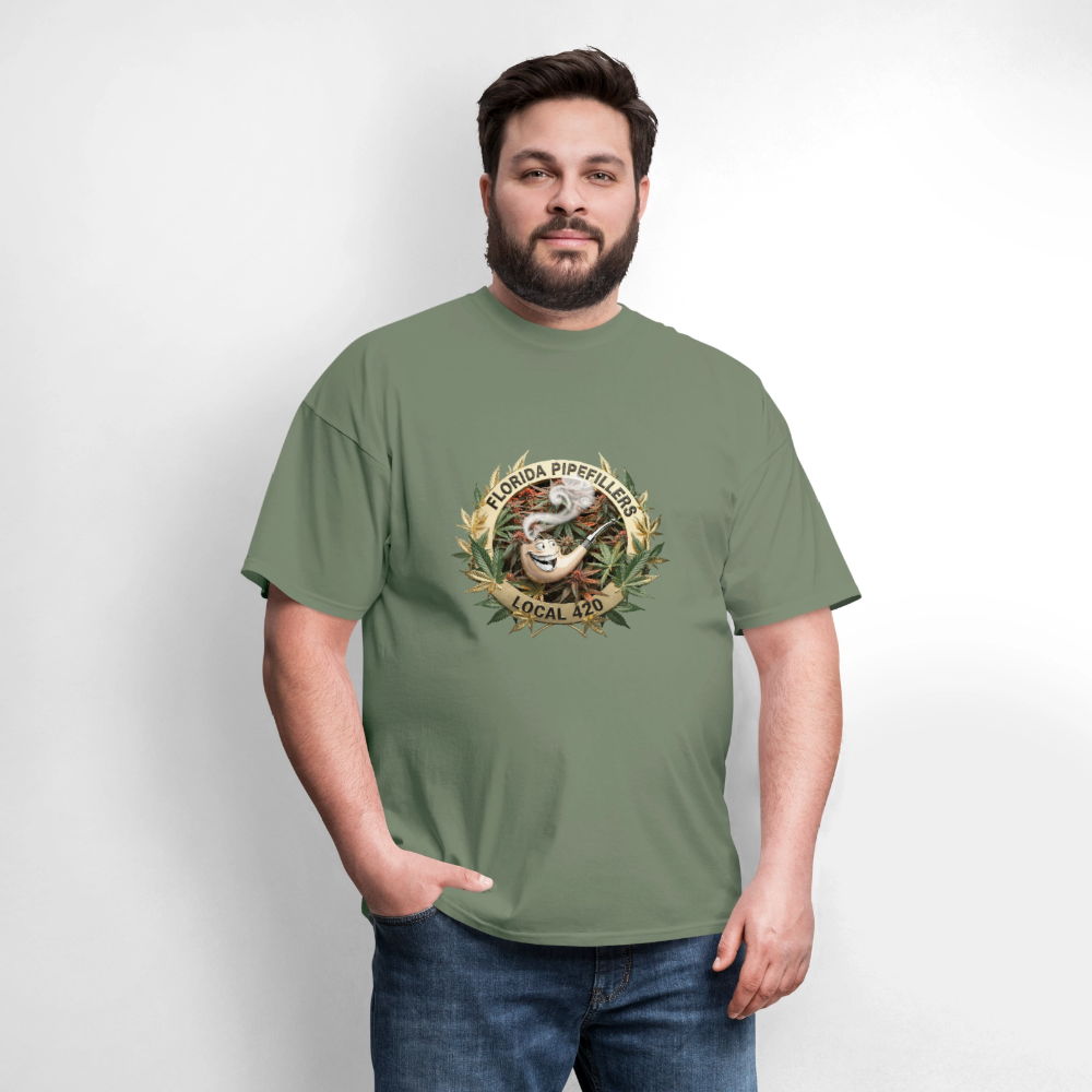 FLORIDA PIPEFILLERS LOCAL 420 Men's T-Shirt - military green