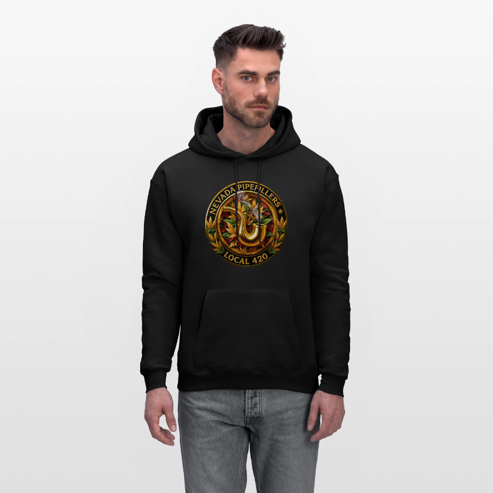 NEVADA PIPEFILLERS LOCAL 420  Men's Hoodie - black