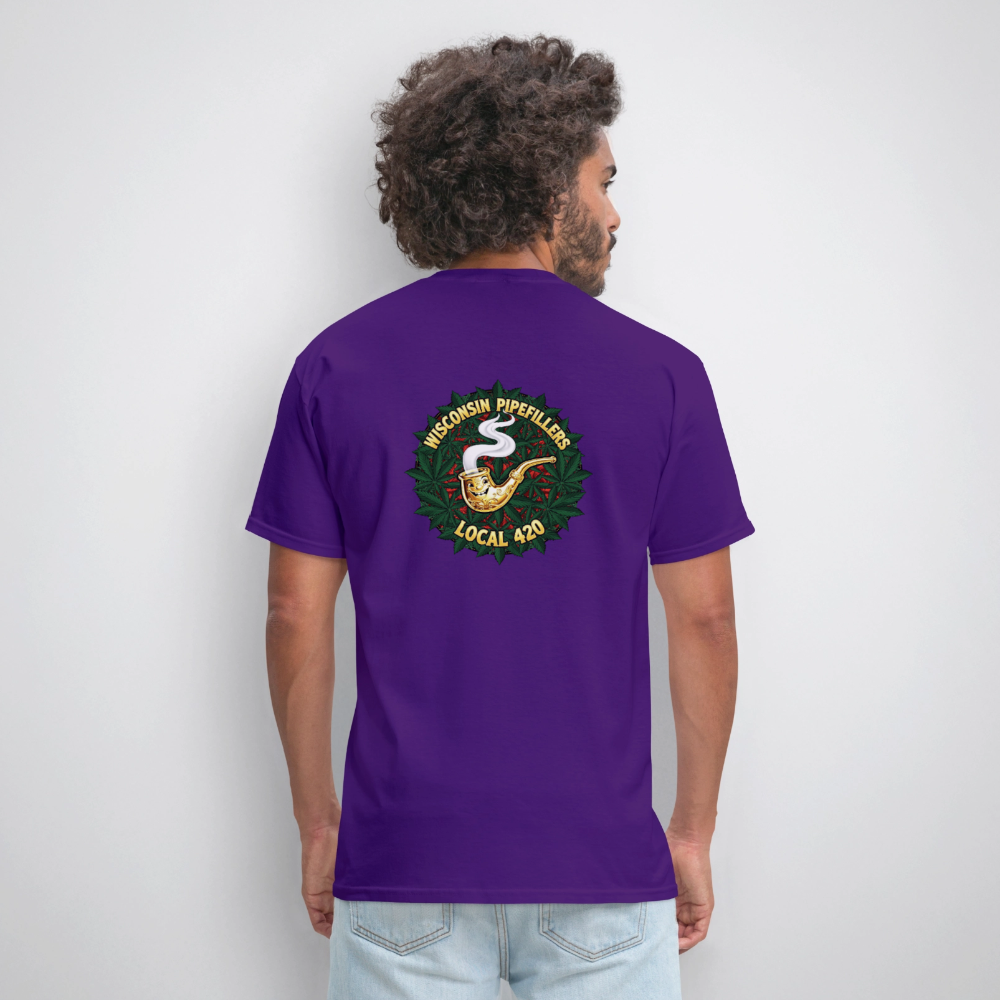 WISCONSIN PIPEFILLERS LOCAL 420 Men's T-Shirt - purple
