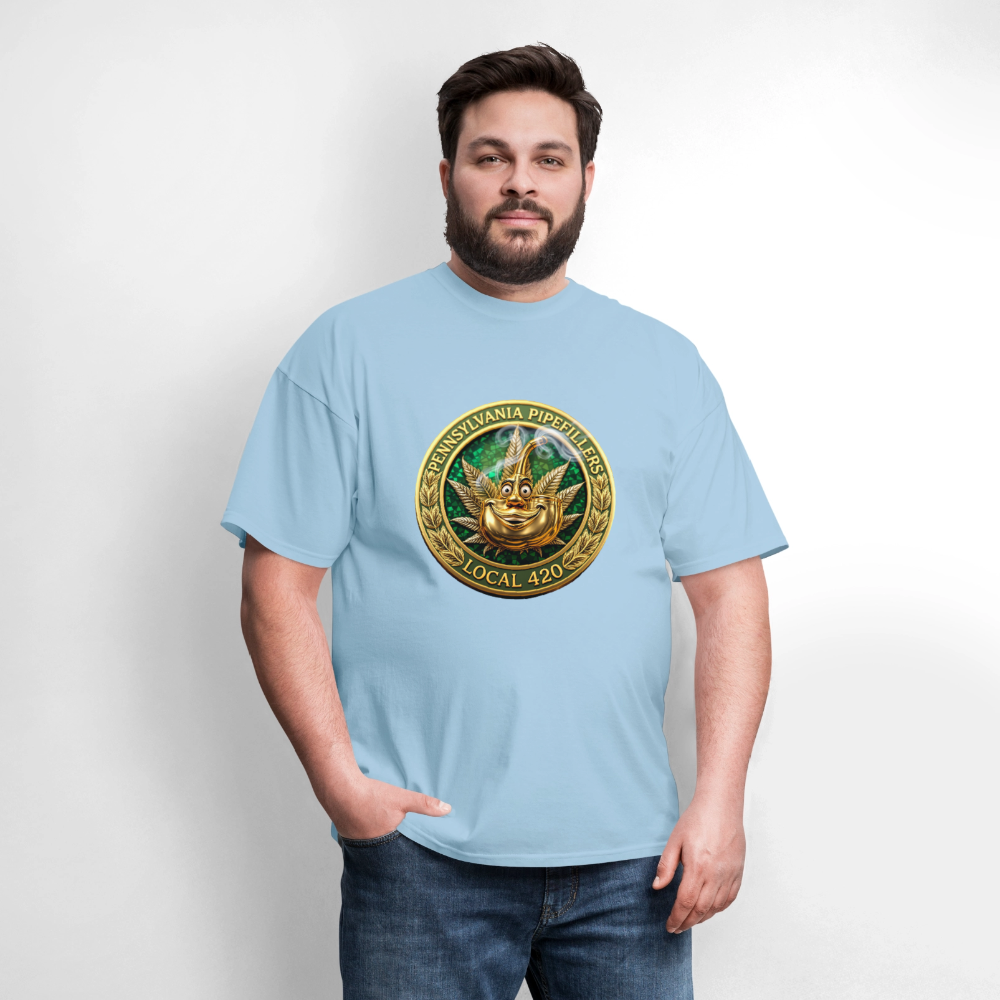 PENNSYLVANIA PIPEFILLERS LOCAL 420 F/B DESIGNS Men's T-Shirt - powder blue