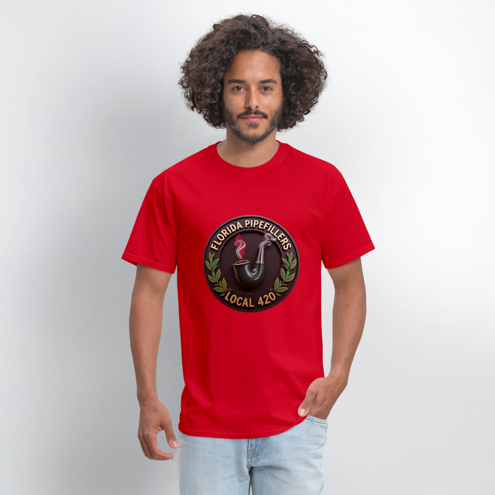 FLORIDA PIPEFILLERS LOCAL 420 F/B DESIGN Men's T-Shirt - red