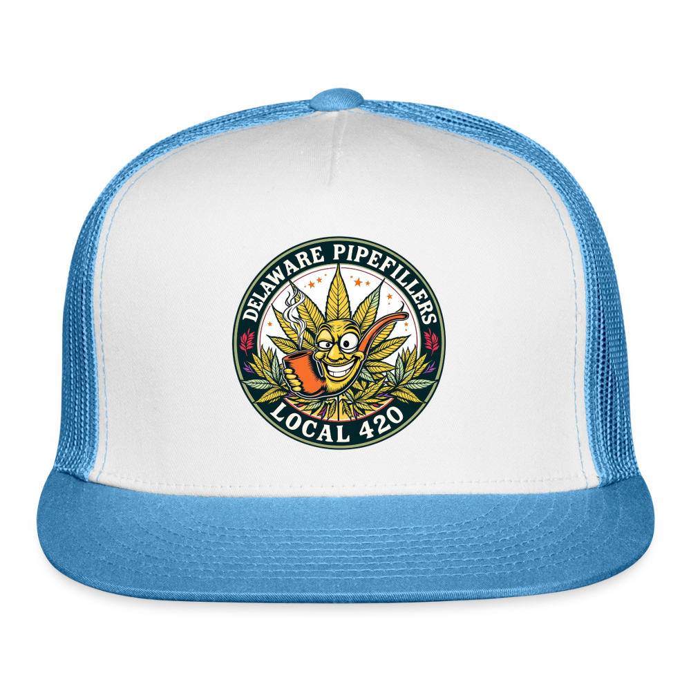 DELAWARE  PIPEFILLERD LOCAL 420 Trucker Hat - white/blue