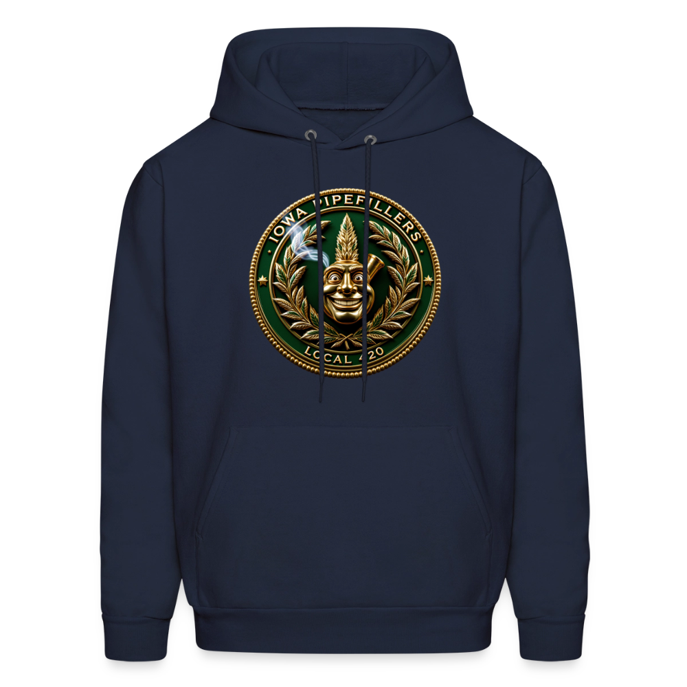 IOWA PIPEFILLERS LOCAL 420 Men's Hoodie - navy