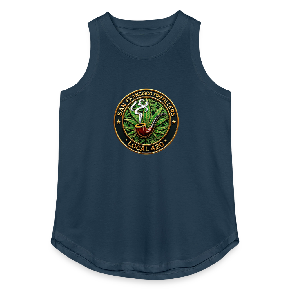 SAN FRANCISCO PIPEFILLERS LOCAL 420 Women's Relaxed Tank Top - denim