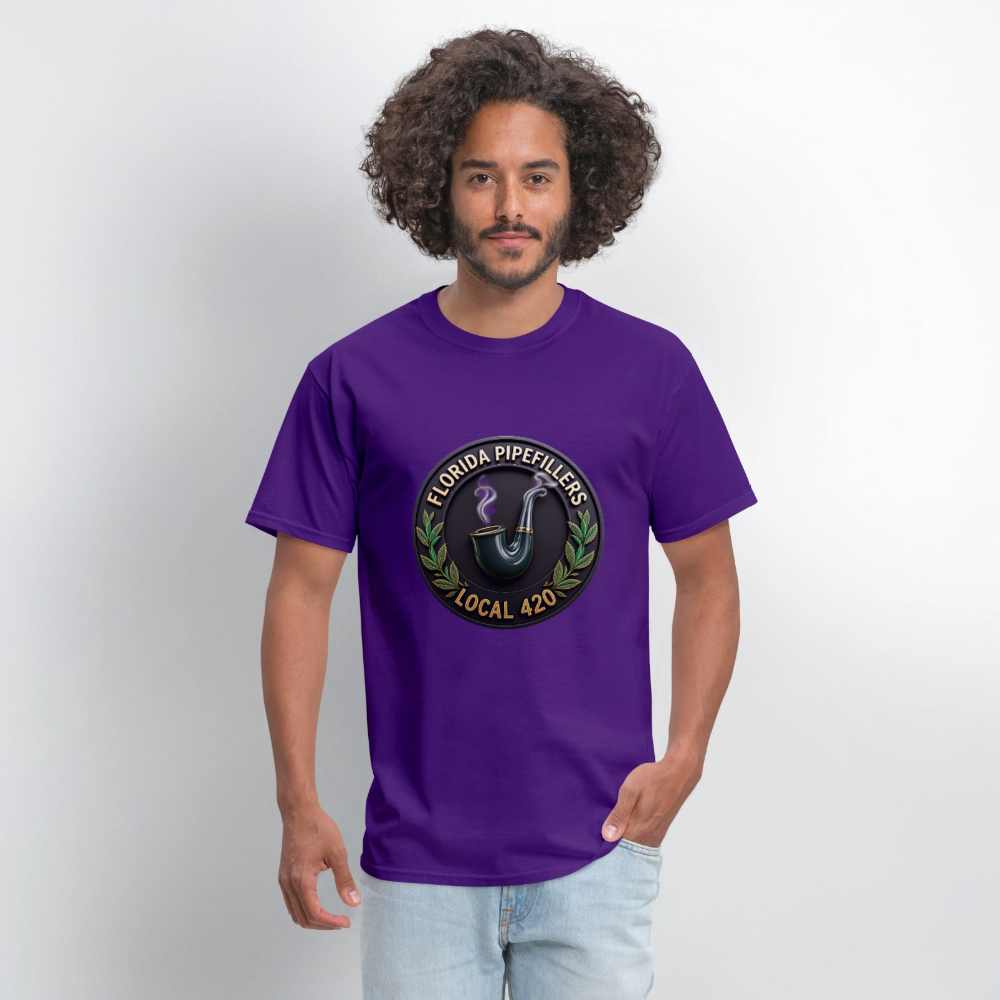 FLORIDA PIPEFILLERS LOCAL 420 Men's T-Shirt - purple