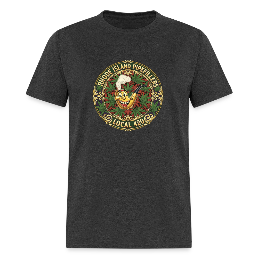 TEXAS PIPEFILLERS LOCAL 420 Men's T-Shirt - heather black