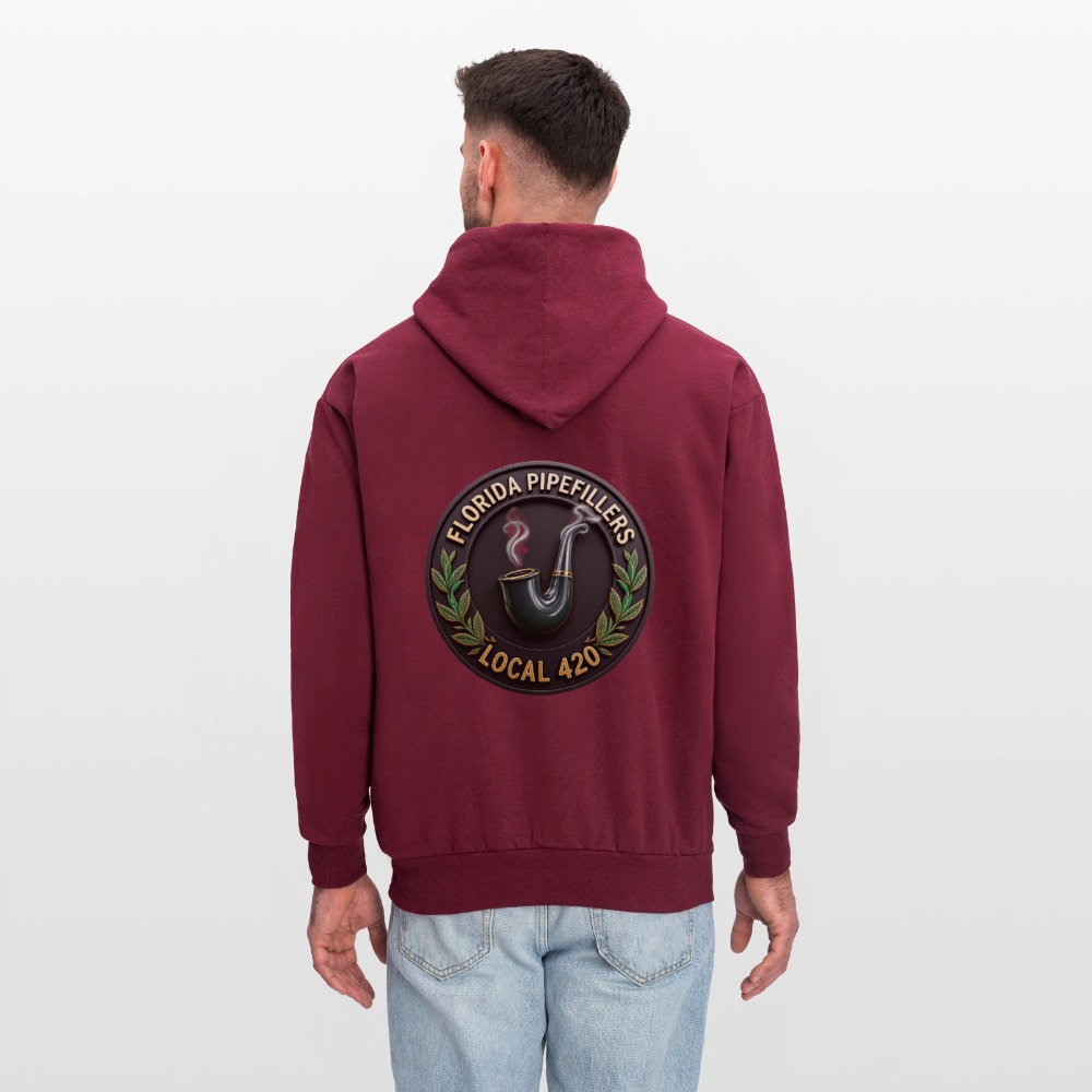 FLORIDA PIPEFILLERS LOCAL 420 F/B DESIGN Men's Hoodie - burgundy