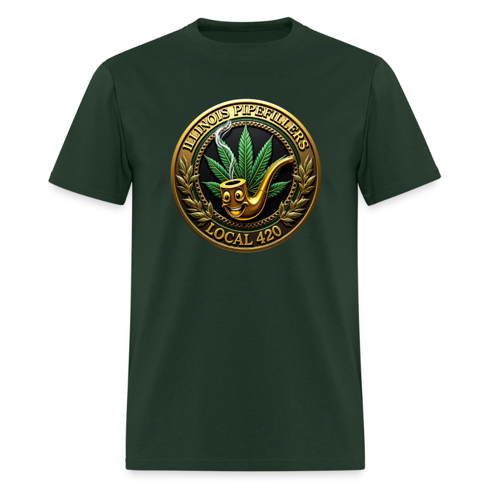 ILLINOIS PIPEFILLERS LOCAL 420 Men's T-Shirt - forest green