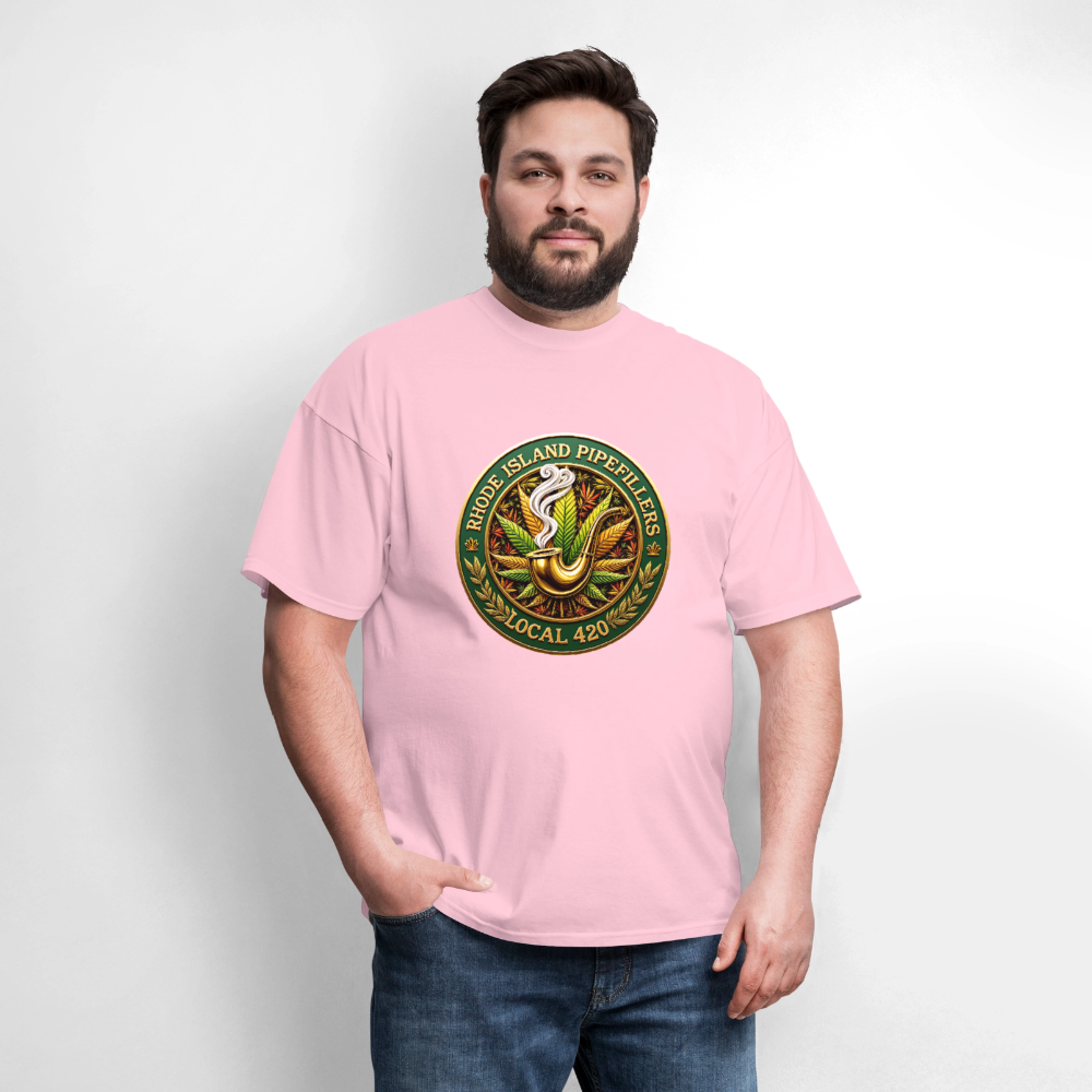 RHODE ISLAND PIPEFILLERS LOCAL 420 F/B DESIGNS Men's T-Shirt - pink