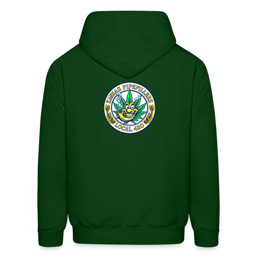 KANSAS PIPEFILLERS LOCAL 420 F/B DESIGNS  Men's Hoodie - forest green