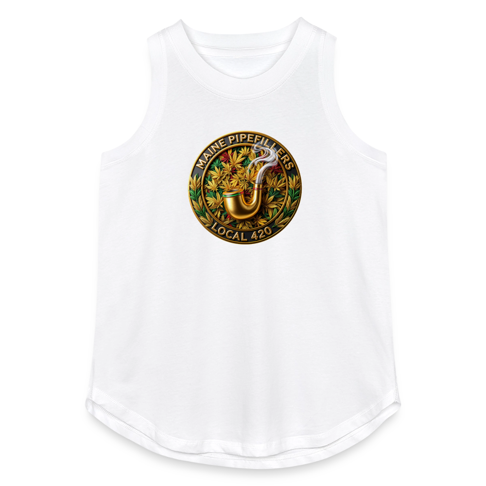 MAINE PIPEFILLERS LOCAL 420 Women's Relaxed Tank Top - white
