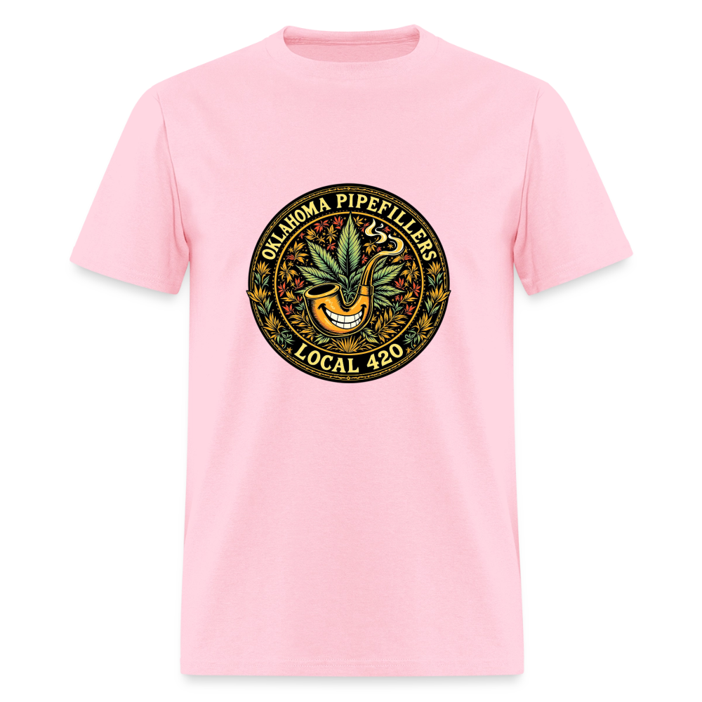 OKLAOMA PIPEFILLERS LOCAL 420  Men's T-Shirt - pink