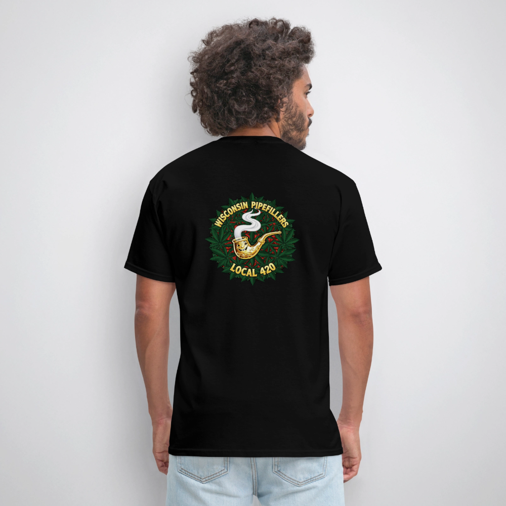 WISCONSIN PIPEFILLERS LOCAL 420 Men's T-Shirt - black
