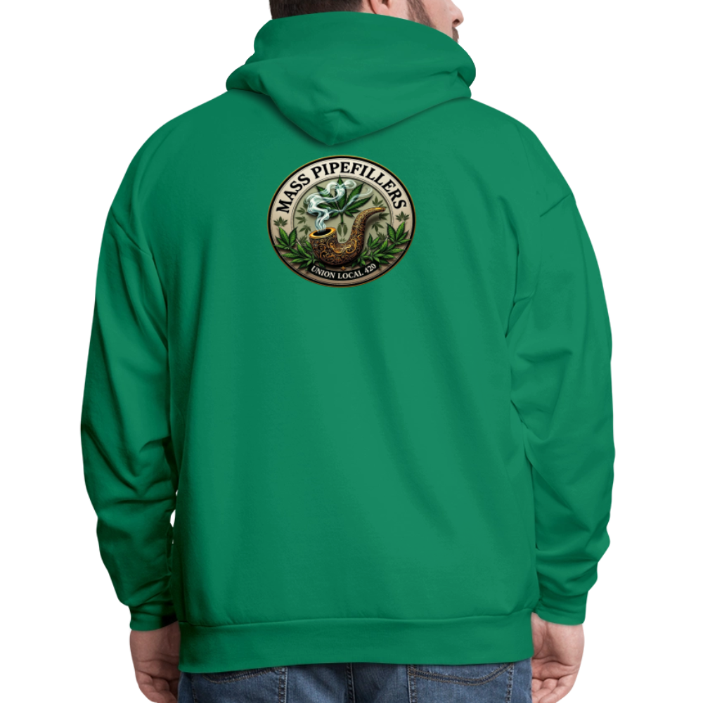MASS PIPEFILLERS LOCAL 420 2 EMBLEM Men's Hoodie - kelly green
