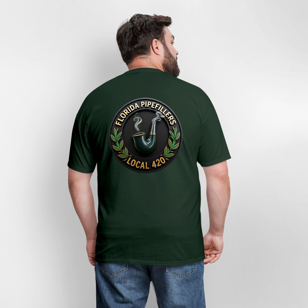 FLORIDA PIPEFILLERS LOCAL 420 F/B DESIGN Men's T-Shirt - forest green