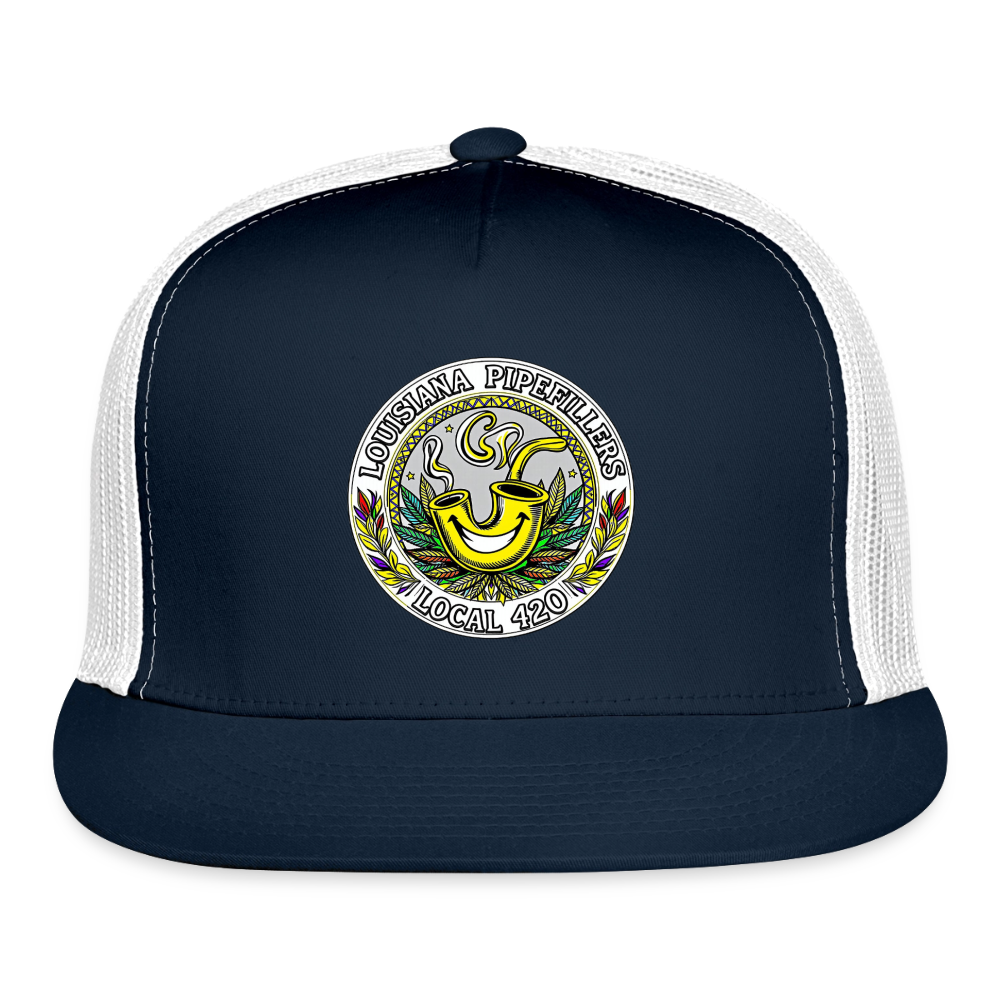 LOUISIANA PIPEFILLERS LOCAL 420 Trucker Hat - navy/white