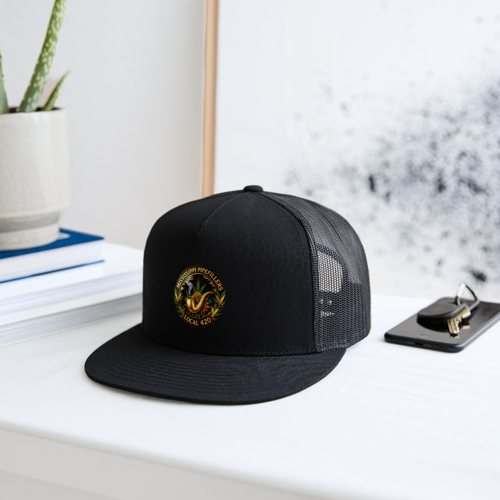 MISSISSIPPI PIPEFILLERS LOCAL 420 Trucker Hat - black/black