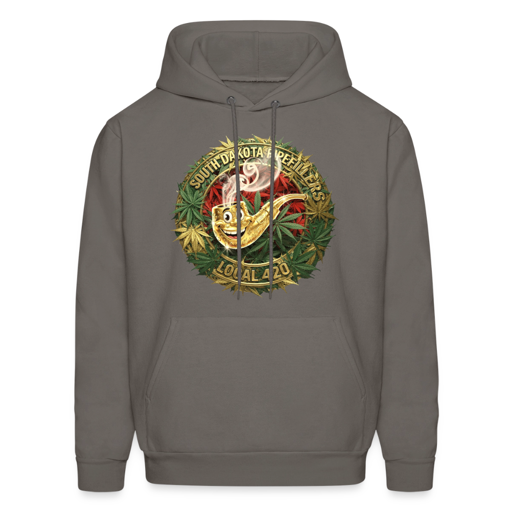 SOUTH DAKOTA PIPEFILLERS LOCAL 420 Men's  Hoodie - asphalt gray