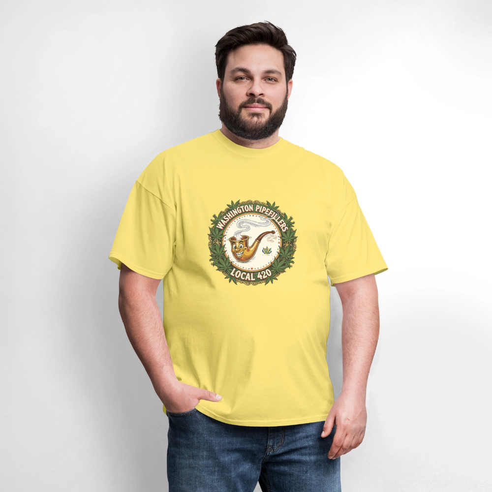 WASHINGTON PIPEFILLERS LOCAL 420 Men's T-Shirt - cornsilk