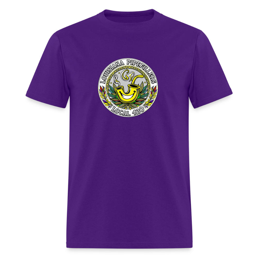 LOUISIANA PIPEFILLERS LOCAL 420 Men's T-Shirt - purple