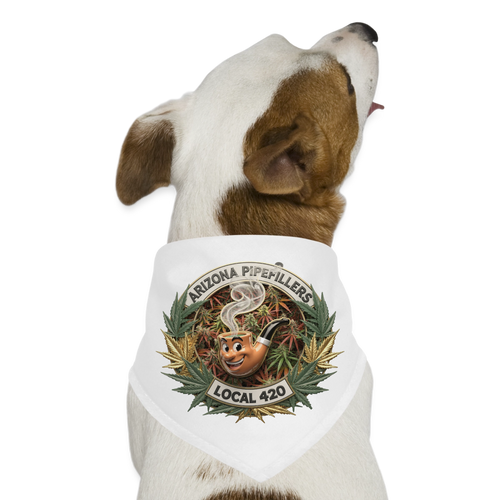 ARIZONA  PIPEFILLERS LOCAL 420 Union Dog Bandana - white