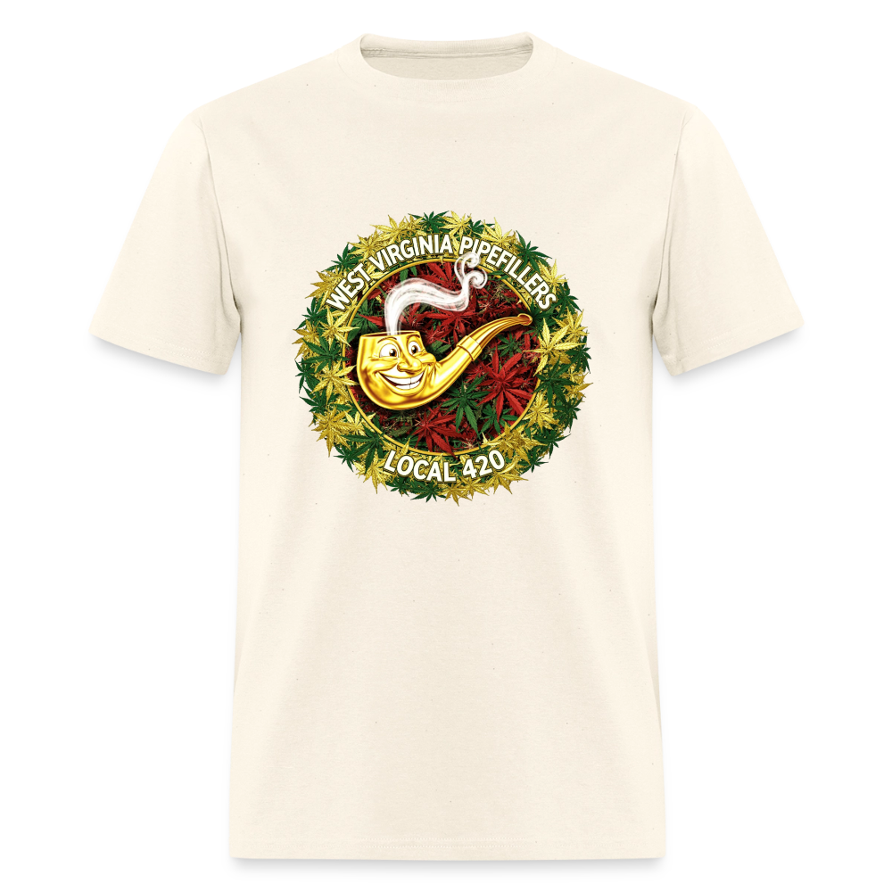 WEST VIRGINIA PIPIEFILLERS LOCAL 420 Men's T-Shirt - sweet cream heather
