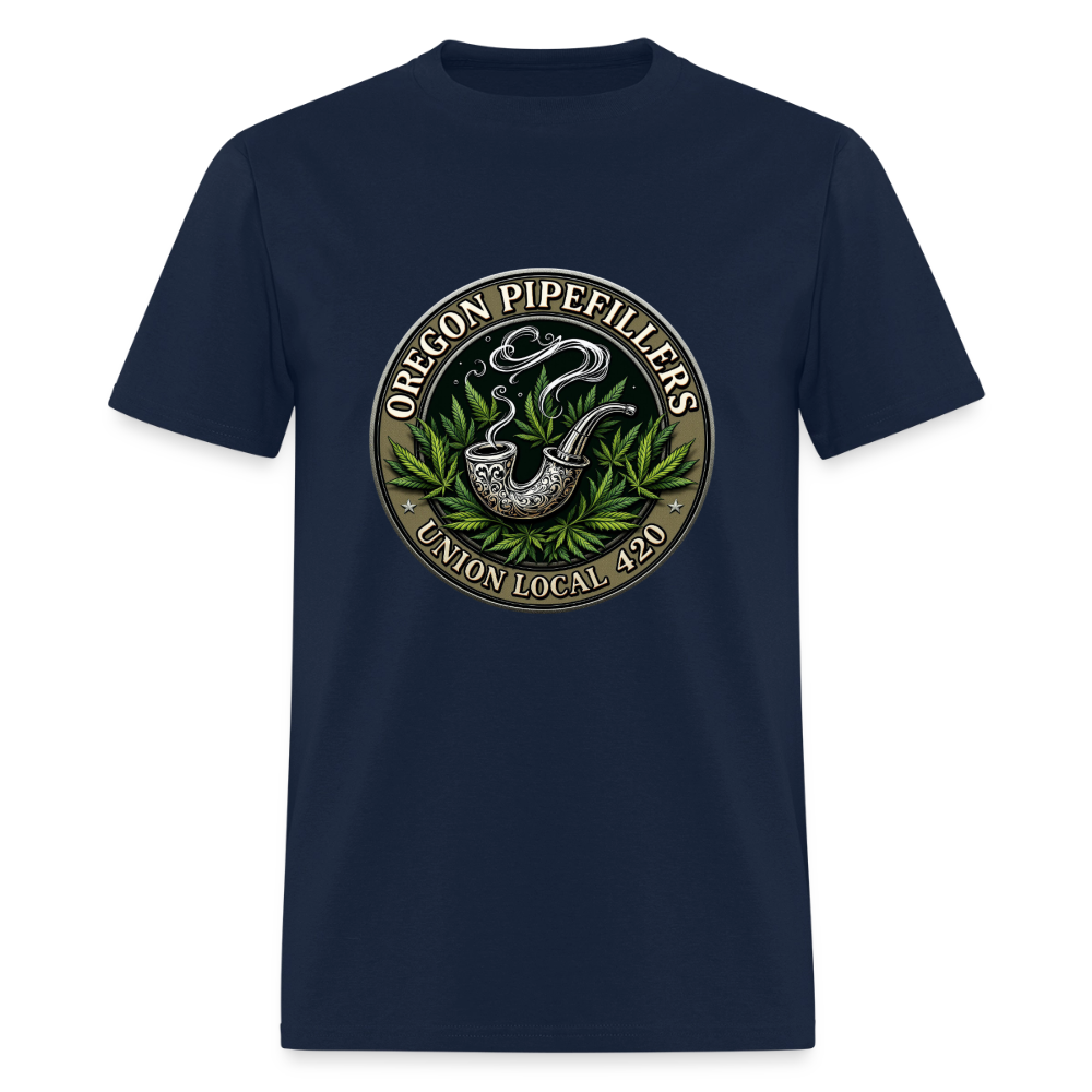 OREGON PIPEFILLERS UNION LOCAL 420 Men's T-Shirt - navy