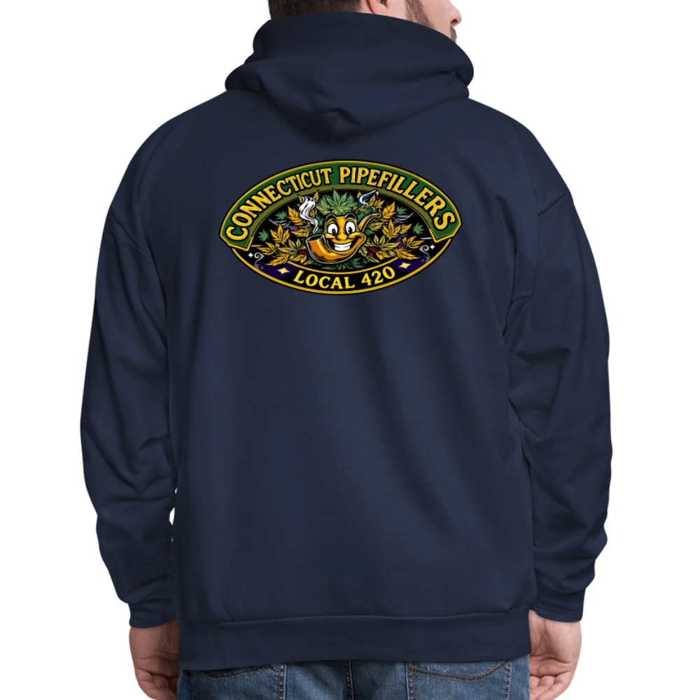 CONNECTICUT PIPEFILLERD LOCAL 420 F/B DESIGN Men's Hoodie - navy