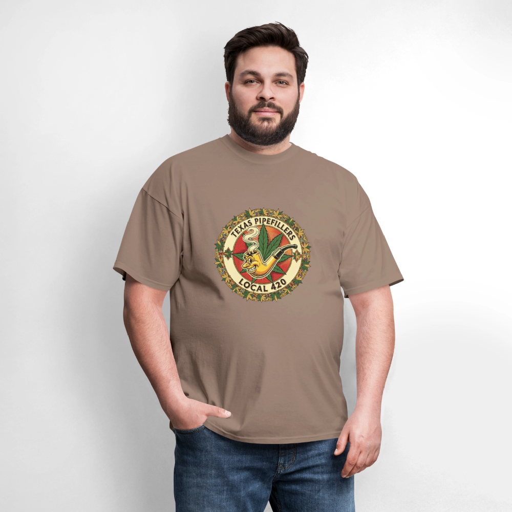 TEXAS PIPEFILLERS LOCAL 420 Men's T-Shirt - safari