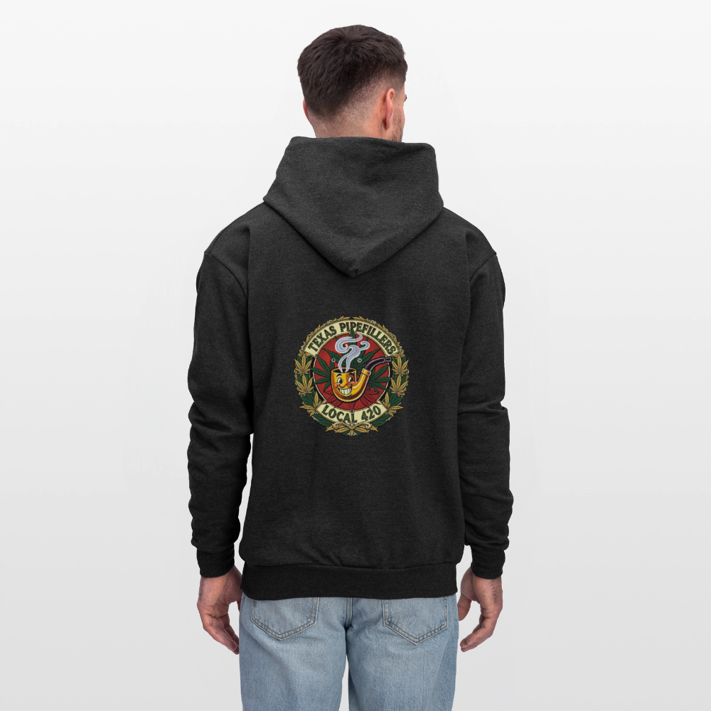 TEXAS PIPEFILLERS LOCAL 420 F.B DESIGN Men's Hoodie - charcoal grey