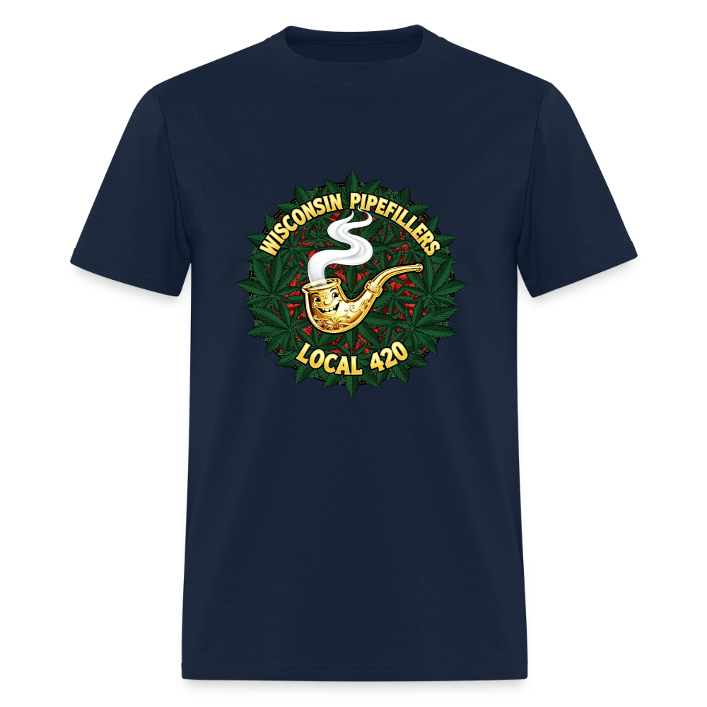 WISCONSIN PIPEFILLERS LOCAL 420 Men's T-Shirt - navy