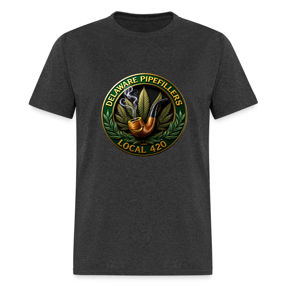 DELAWARE  PIPEFILLERS LOCAL 420 Men's T-Shirt - heather black