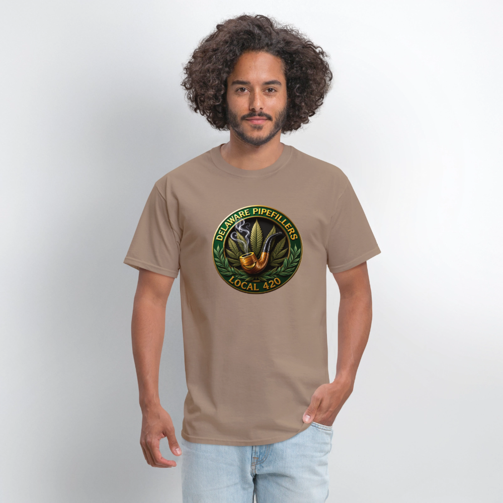DELAWARE  PIPEFILLERS LOCAL 420 F/B DESIGN Men's T-Shirt - safari