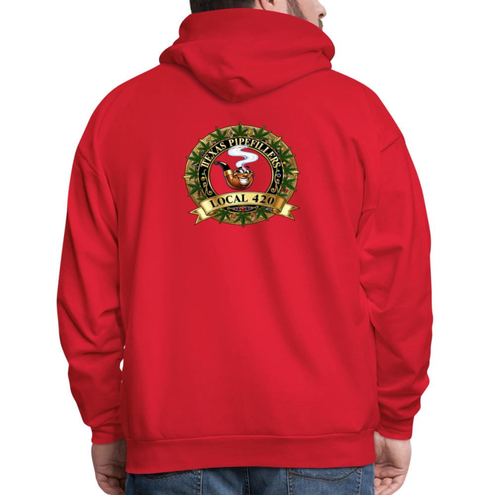 TEXAS PIPEFILLERS LOCAL 420 F/B DESIGN Men's Hoodie - red