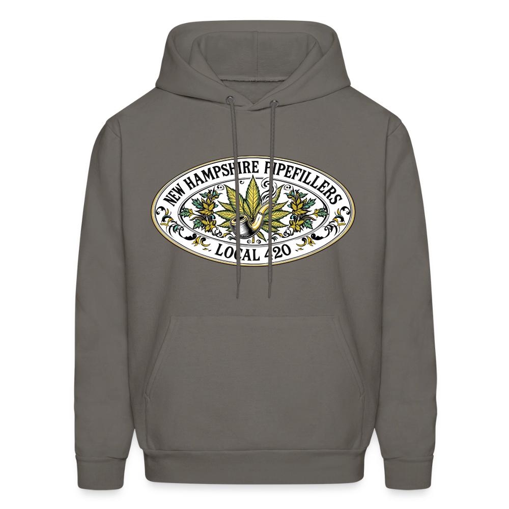 NEW HAMPSHIRE PIPEFILLERS LOCAL 420 2 EMBLEM Men's Hoodie - asphalt gray
