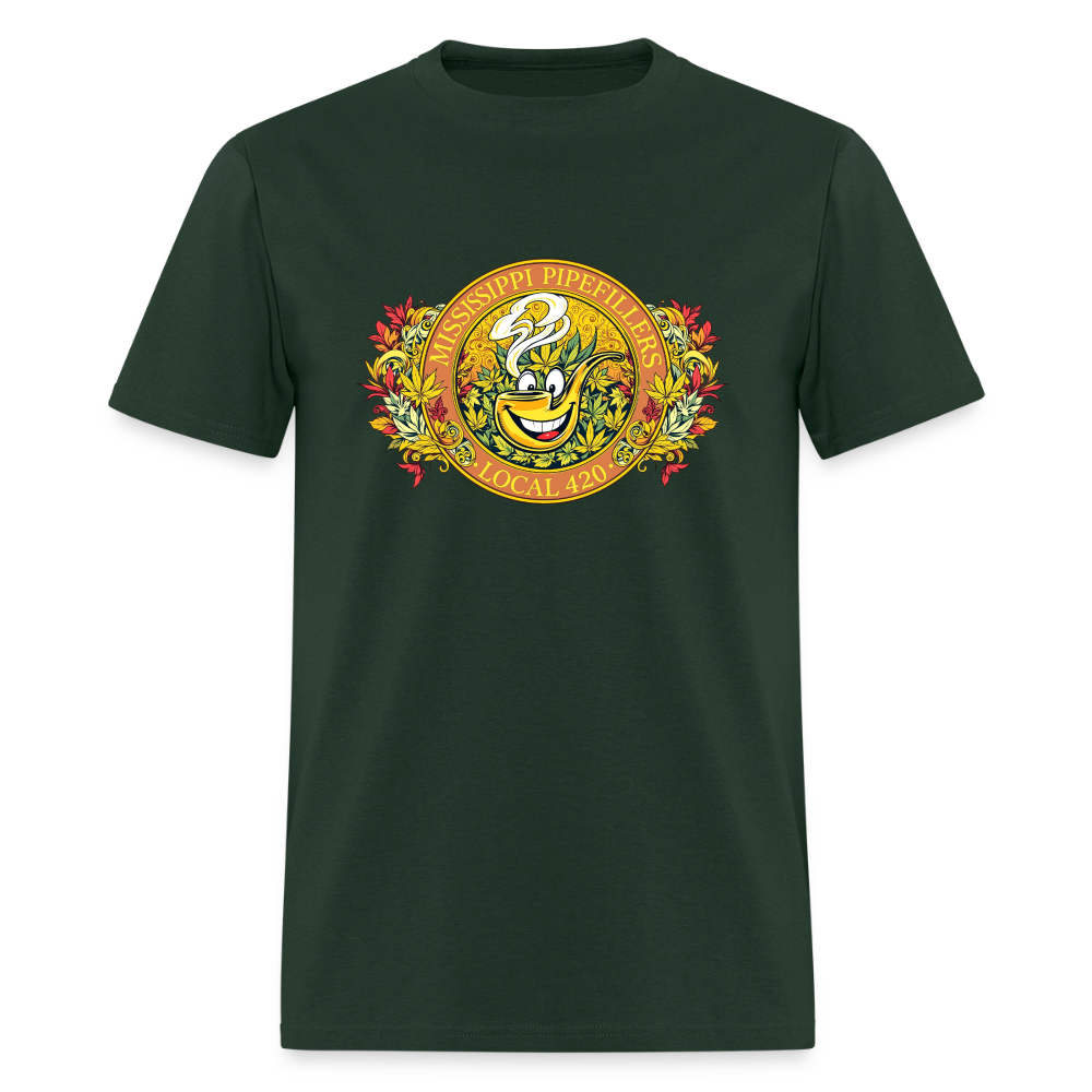 MISSISSIPPI PIPEFILLERS LOCAL 420 F/B DESIGNS Men's T-Shirt - forest green