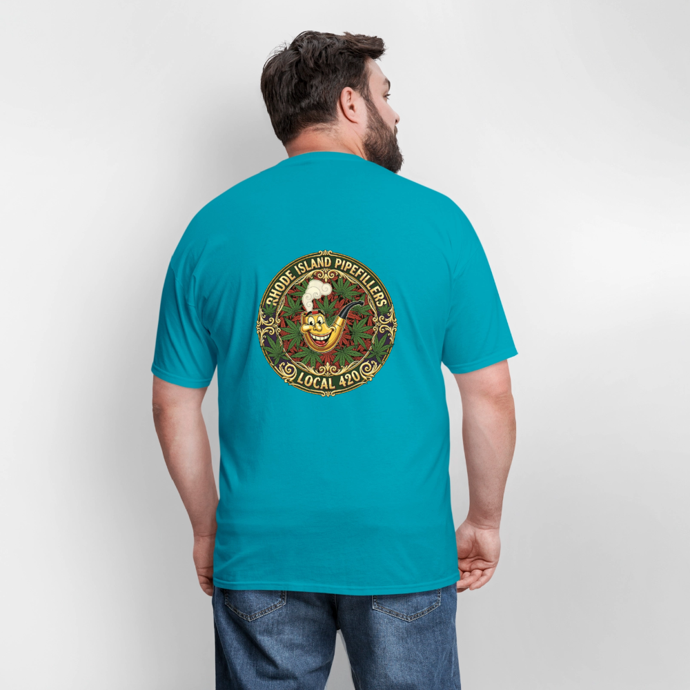 TEXAS PIPEFILLERS LOCAL 420 Men's T-Shirt - turquoise