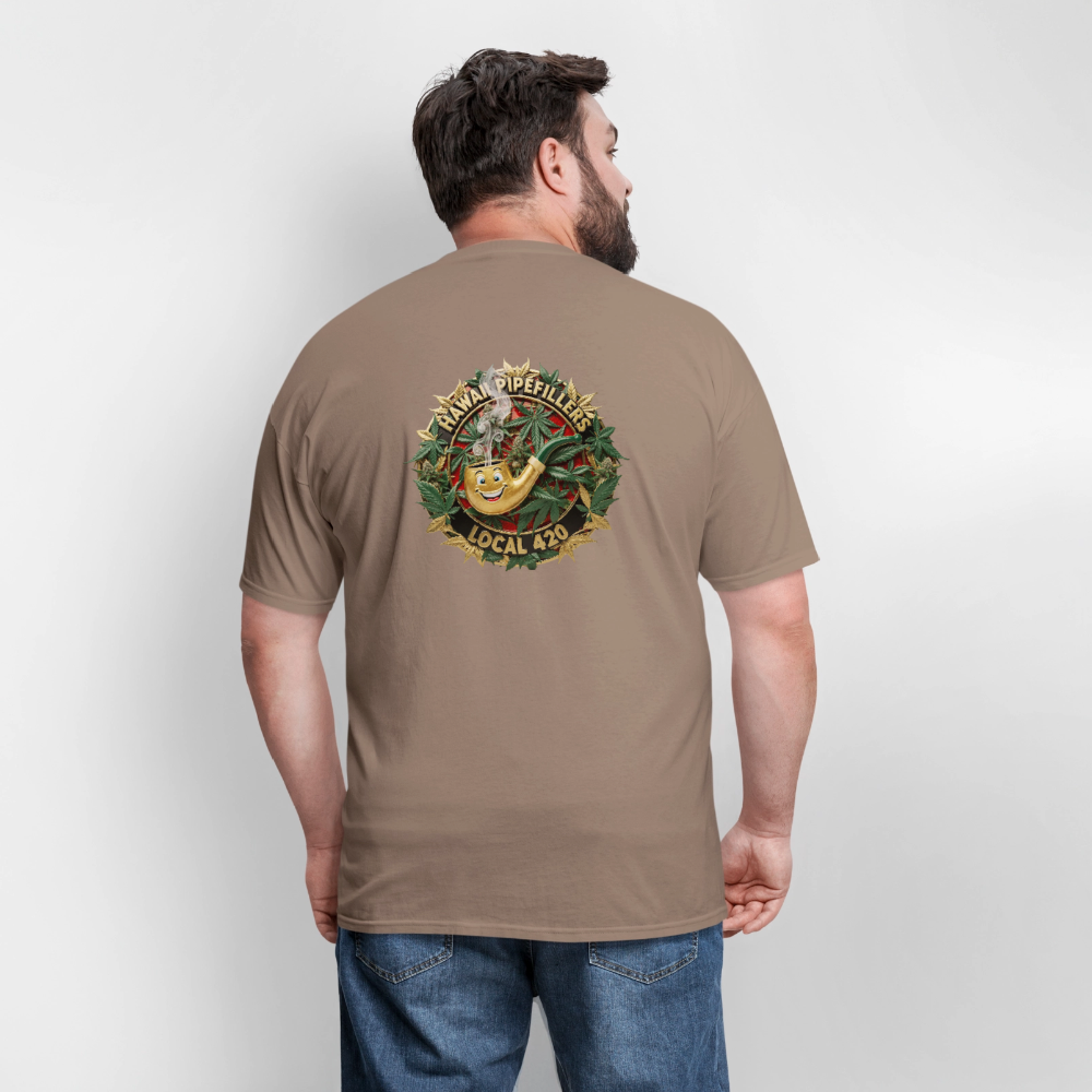 HAWAII PIPEFILLERS LOCAL 420 F/B DESIGN Men's T-Shirt - safari