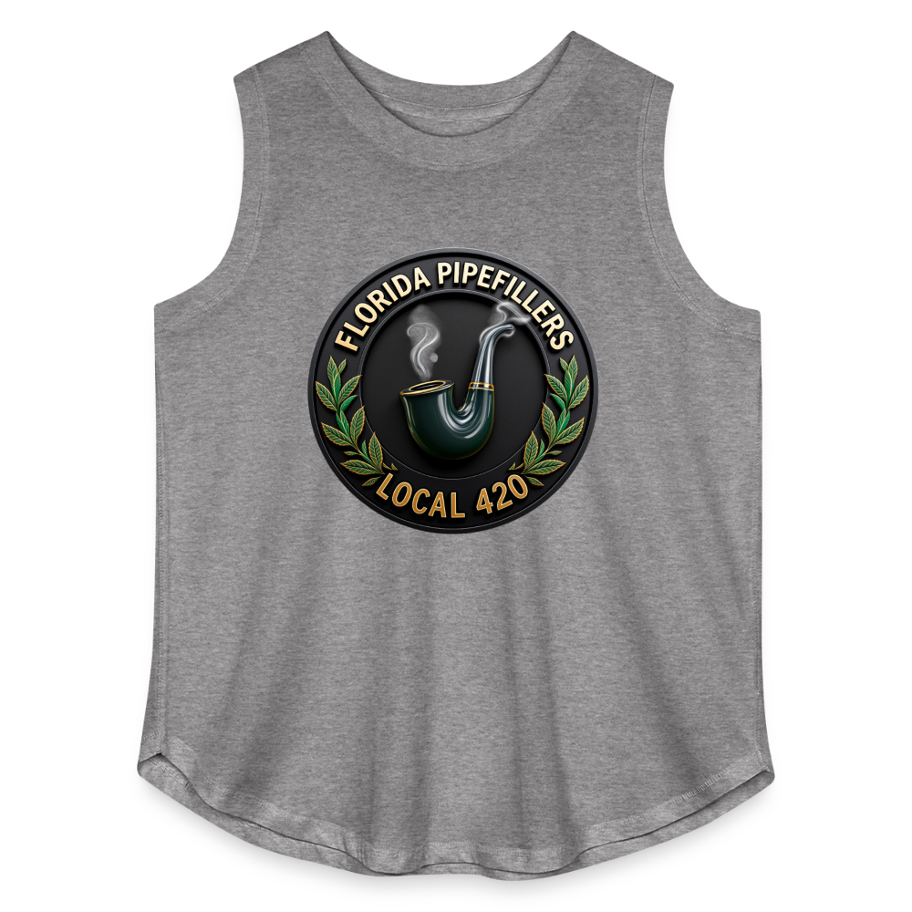 FLORIDA PIPEFILLERS LOCAL 420 F/B DESIGN Women's Curvy Relaxed Tank Top - granite heather 