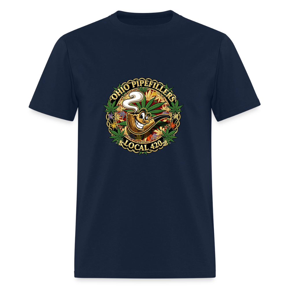 OHIO PIPEFILLERS LOCAL 420 Men's T-Shirt - navy