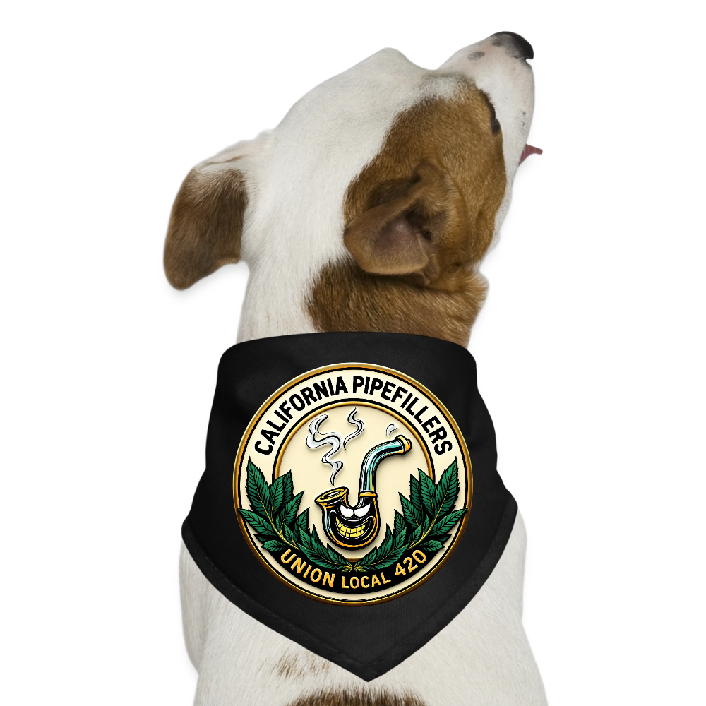 CALIFORNIA PIPEFILLERS UNION LOCAL 420 Dog Bandana - black